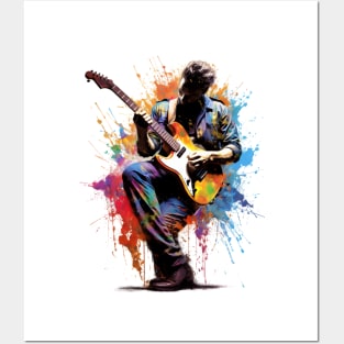 Guitarist pop art Posters and Art